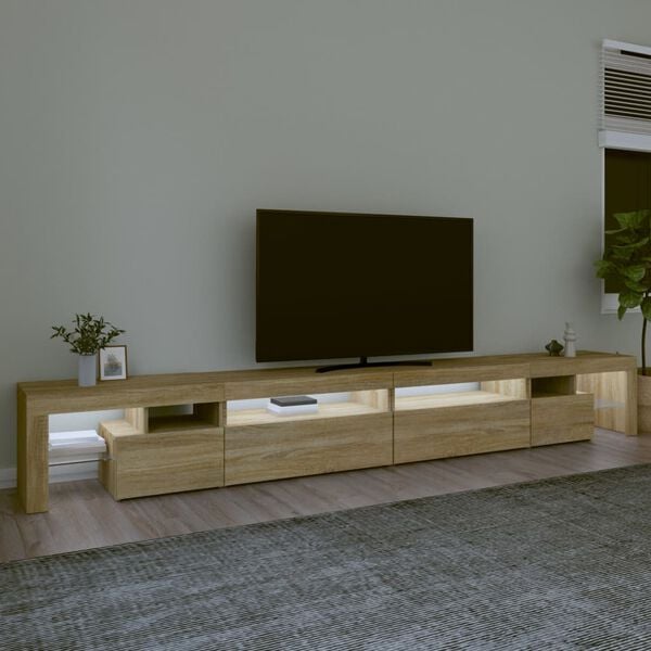 vidaXL TV ormarić s LED svjetlima boja hrasta sonome 290x36,5x40 cm