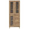 vidaXL Highboard Umjetnički hrast 69,5 x 34 x 180 cm Konstruirano drvo