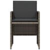 vidaXL 3-dijelni bistro set od poliratana s jastucima sivi