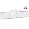vidaXL Lučne gabionske ko&scaron;are 4 kom 300x30x60/80 cm pocinčano željezo