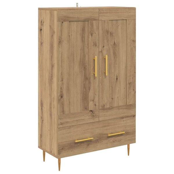 vidaXL Highboard Umjetnički hrast 69,5 x 31 x 115 cm Konstruirano drvo