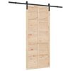 vidaXL Klizna vrata Prirodna 100 x 208 cm Masivna borovina