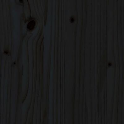 vidaXL Komoda crna 100 x 40 x 75 cm od masivne borovine