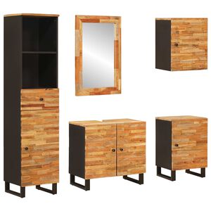 vidaXL Setovi za kupaonicu 5 kom. Prirodna 38 x 33 x 160 cm