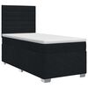 vidaXL Boxspring krevet s madracem Crna 80 x 200 cm Tkanina