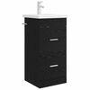 vidaXL Kupaonski umivaonik s sudoperom Crni hrast 42 x 40 x 84,5 cm