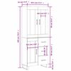 vidaXL Visoka komoda hrasta sonome 69,5x34x180cm od konstruiranog drva