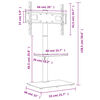 vidaXL Kutni TV stalak s 2 razine za 32 - 65 inča crni