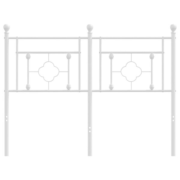 vidaXL Metalno uzglavlje bijelo 120 cm