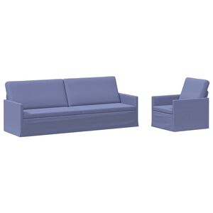 vidaXL Set sofe 2 pcs Traper plava Tkanina