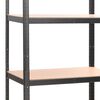 vidaXL Izdržljiva polica s 5 razina siva čelik i konstruirano drvo