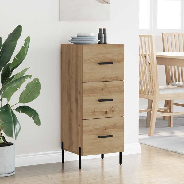 vidaXL Kreveta hrast artisan 34 x 34.5 x 90 cm Konstruirano drvo