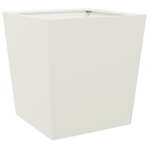 vidaXL Vrtna sadilica bijela 50 x 50 x 50 cm čelična