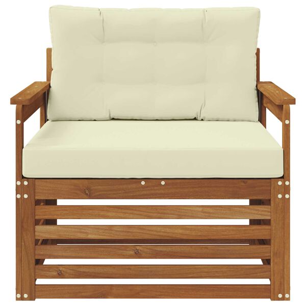 vidaXL Set vanjskih sofa Čvrsto drvo akacije i poliester Prirodna