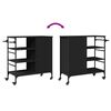 vidaXL Kuhinjska kolica crna 87,5x38,5x84,5 cm od konstruiranog drva
