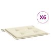 vidaXL Jastuci za vrtne stolice 6 kom krem 50x50x2 cm tkanina Oxford