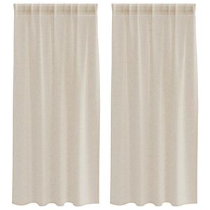 vidaXL Voile zavjesa 2 kom. Pijesak 175 x 140 cm Poliester