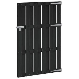 vidaXL Vrtna vrata 100 x 150 cm WPC i aluminij Crna