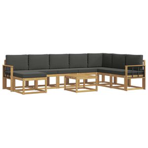 vidaXL Set vanjskih sofa 9 kom. Bijela i antracit