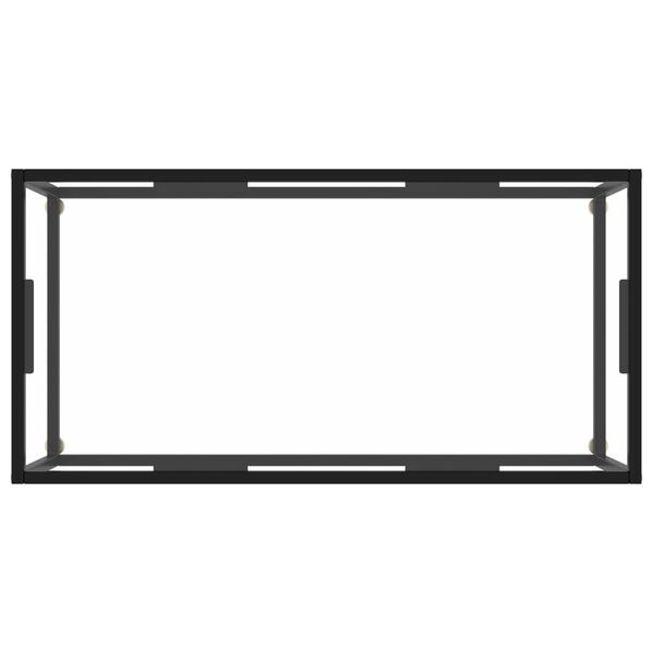 vidaXL Stolić za kavu crni s kaljenim staklom 100 x 50 x 35 cm