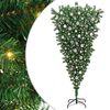 vidaXL Odljeveni Umjetni Božićni Drvo s Lopticama Zelena 210 cm PVC
