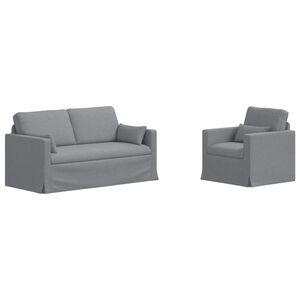 vidaXL Set sofe 2 kom. Svijetlo siva tkanina
