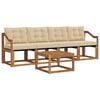 vidaXL Set vanjskih sofa 5 kom. Prirodna i bež
