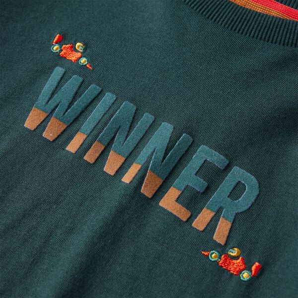 Dječja majica dugih rukava tamnozelena 116