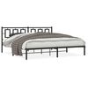 vidaXL Metalni okvir za krevet s uzglavljem crni 193x203 cm