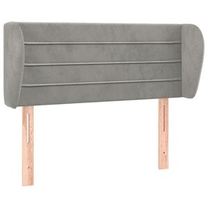 vidaXL Uzglavlje s u&scaron;ima svjetlosivo 83x23x78/88 cm bar&scaron;unasto