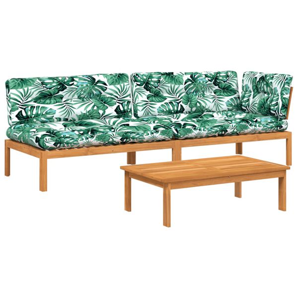 vidaXL 3-dijelni set vrtnih sofa od paleta s jastucima od drva bagrema