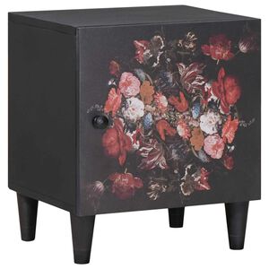 vidaXL Ormarić s vratima Crna 40 x 33 x 46 cm Čvrsto drvo manga