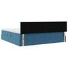 vidaXL Krevet s od storage s madracem Tamno plava 200 x 200 cm Bar&scaron;un