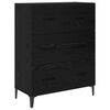 vidaXL Highboard Zidne Crni hrast 69,5 x 34 x 180 cm Konstruirano drvo