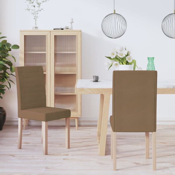 vidaXL Blagovaonske stolice od tkanine 2 kom smeđe