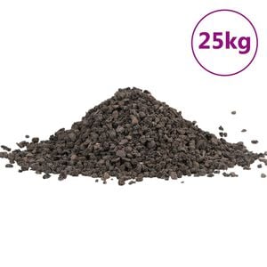 vidaXL Bazaltni &scaron;ljunak 25 kg crni 5-8 mm