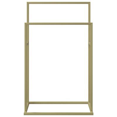 vidaXL Samostojeći stalak za ručnike zlatni 48 x 24 x 78,5 cm željezni