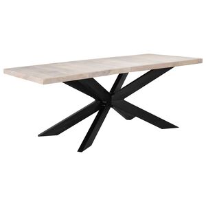 vidaXL Blagovaonski stol od izbijeljenog drva manga 180 x 90 x 76 cm