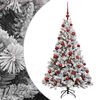 vidaXL Umjetno božićno drvce s kuglicama 120 cm 150 LED lampica