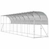 vidaXL Kavez za piletinu uz zid Srebrna 600 x 150 x 215 cm