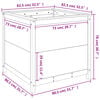 vidaXL Vrtna sadilica bijela 82,5 x 82,5 x 78 cm od masivne borovine