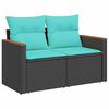 vidaXL 11-dijelni set vrtnih sofa od poliratana s jastucima crni