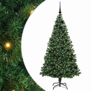 vidaXL Umjetno božićno drvce Zelena 180 cm PVC i Čelik i Plastika