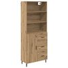 vidaXL Highboard 2 kom. Umjetnički hrast 69,5 x 32,5 x 180 cm