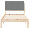 vidaXL Krevetni okvir s tapiciranim uzglavljem Svijetlo siva