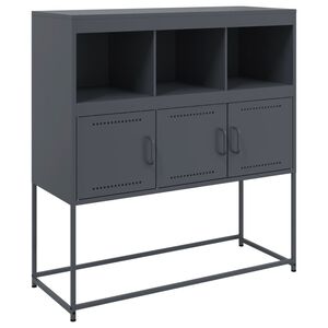vidaXL Komoda antracit 100,5 x 39 x 107 cm od čelika