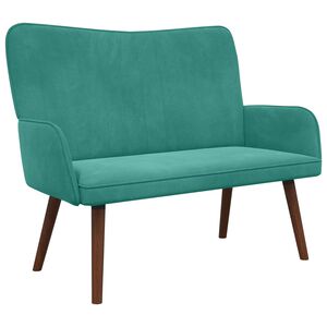 vidaXL Sofa za dvije osobe Tirkizna 115 x 61 x 87 cm Bar&scaron;un