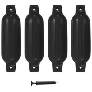 vidaXL Bokobrani za brod 4 kom crni 41 x 11,5 cm PVC