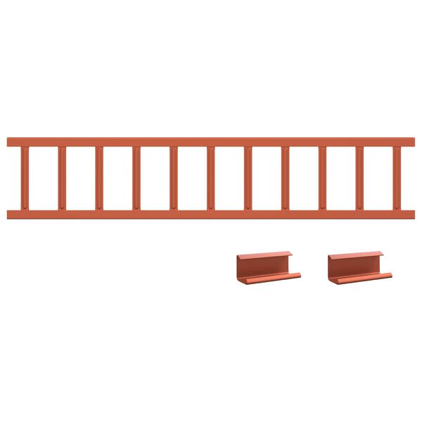 vidaXL Za&scaron;tita od snijega za krov Crvena 1200 x 2,5 x 20 cm Čelik