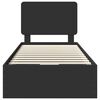 vidaXL Krevetna konstrukcija Crna 90 x 200 cm Inženjersko Drvo